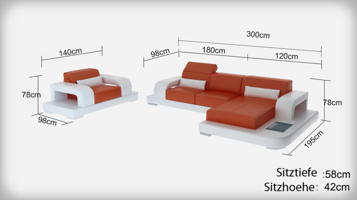 Sofa skórzana Żywy krajobraz Narożnikowa kanapa Fotel w kształcie litery L Ustawić Nowoczesną Sofę G8006E