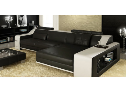 Design Narożnikowa kanapa Sofa z USB Podkładka Siedziba Narożnik Ustawić Sofy Skóra Włókienniczy LForm