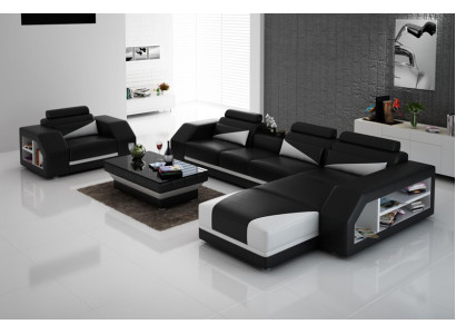 Skórzana Sofa Kanapa Żywy krajobraz Narożnikowa kanapa L Shape Design Nowoczesna Sofa Nowość G8018F