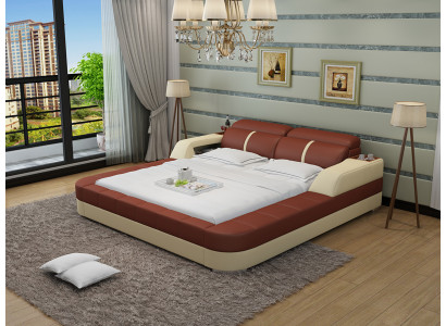 Luksusowa Skóra Łóżko Design Podkładka łóżka Double Modern Marriage 140/160/180 LB8823