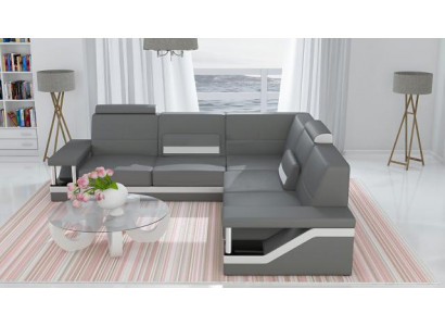 Sofa skórzana Narożnik Sofa Sofa Plakat Zestaw narożny Sofy Materiał Skóra Ustawić Nowy