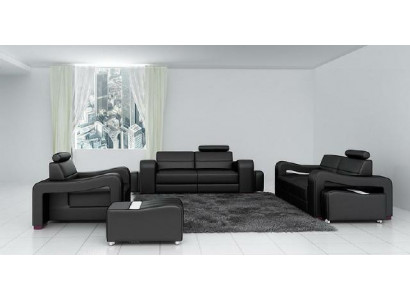 Designerska skórzana sofa Zestaw sofowy Sofa Siedziba Podkładka Ustawić 3+2+1 Zestaw PISA
