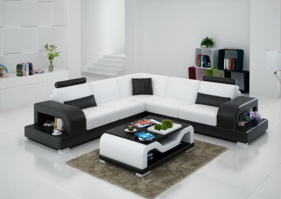 Nowoczesna sofa Wysokiej jakości sofa w kształcie litery L z wysokiej jakości tapicerką i narożnikami
