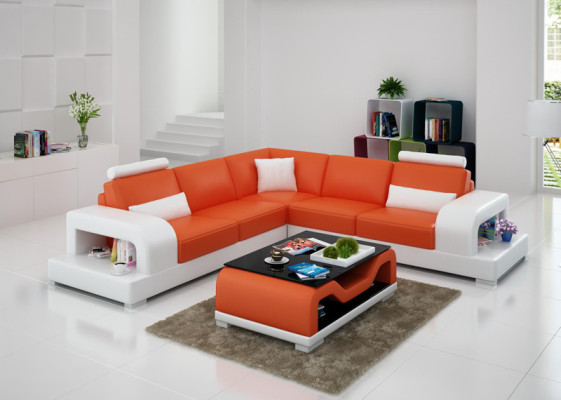 Nowoczesna sofa Wysokiej jakości sofa w kształcie litery L z wysokiej jakości tapicerką i narożnikami