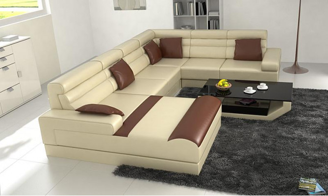 Narożnik kanapa z USB Żywy krajobraz XXL Big Couch Podkładka Ustawić Narożnik Couches UForm