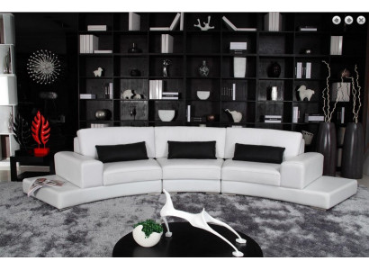 Skórzana sofa z USB Żywy krajobraz Narożnikowa kanapa Narożnik Ustaw Design Modern Sofa A1130