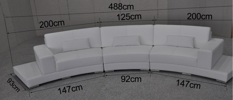 Skórzana sofa z USB Żywy krajobraz Narożnikowa kanapa Narożnik Ustaw Design Modern Sofa A1130