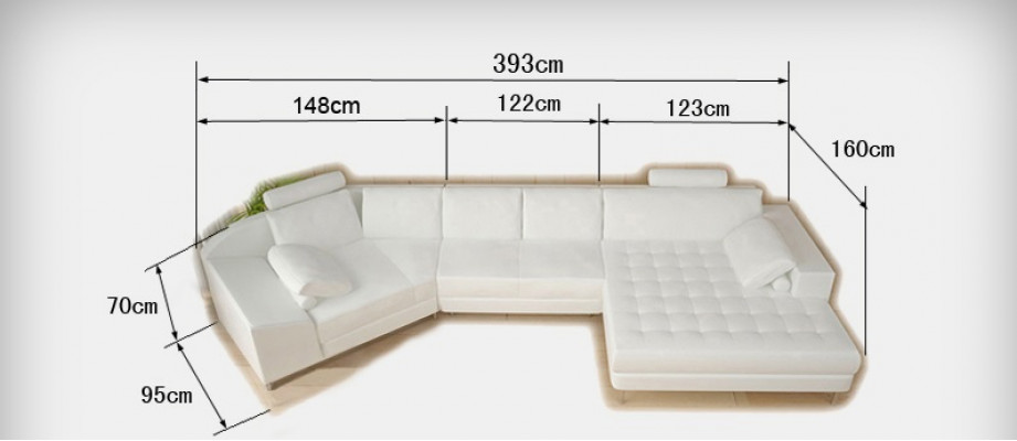 Skórzana sofa z USB Żywy krajobraz Narożnikowa kanapa Narożnik Ustaw Design Modern Sofa A1116