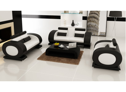 Skórzana sofa kanapa Żywy krajobraz 3+2+1 miejsce do siedzenia Ustawić Design Modern