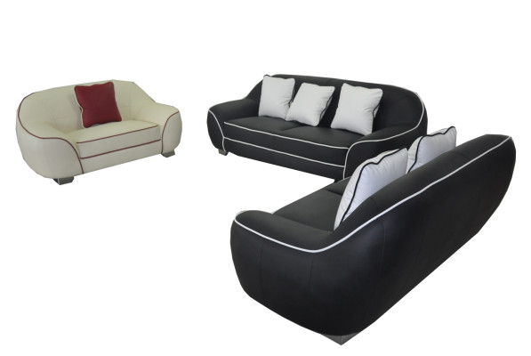 XXL Kanapa Narożnikowa kanapa Żywy krajobraz Design Nowoczesny Zestaw sofowy 3+2+1 F3013