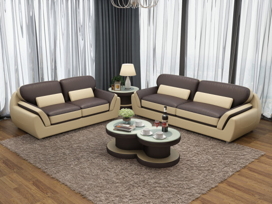 Skórzana sofa Kanapa Zestaw sofowy Nowa sofa 3+2 do siedzenia Ustawić Nowoczesną Sofę Design