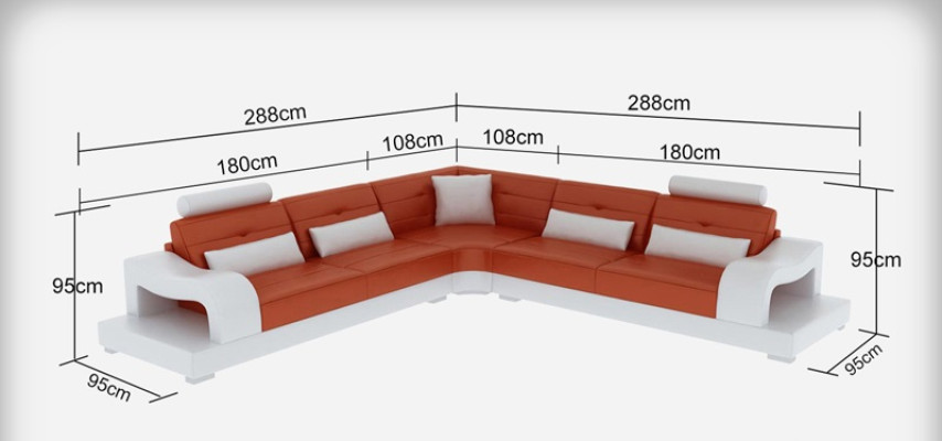 Skórzana sofa kanapa Żywy krajobraz wystrój narożnik narożnikowa kanapa nowoczesny design