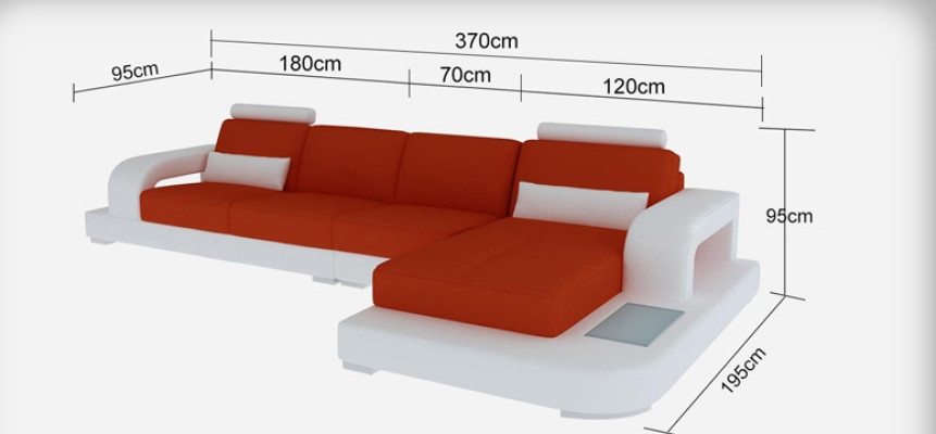 Skórzana sofa kanapa Żywy krajobraz Narożnik kanapa Narożnik Ustaw Design Modern Sofa G8007C