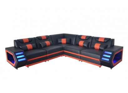 Design Skóra Podkładka Siedziba Narożnik Couch Podkładka Narożnik Landscape Living Sofa USB LED