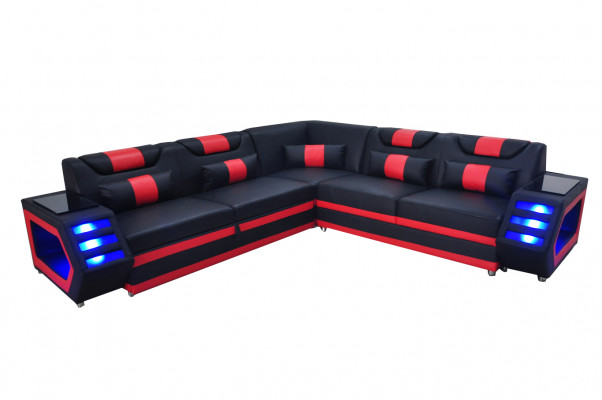 Design Skóra Podkładka Siedziba Narożnik Couch Podkładka Narożnik Landscape Living Sofa USB LED