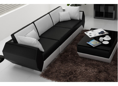 Skórzana sofa Kanapa Zestaw sofowy 3+3 miejsce do siedzenia Ustaw Design Nowoczesny Zestaw Sof USB Nowość