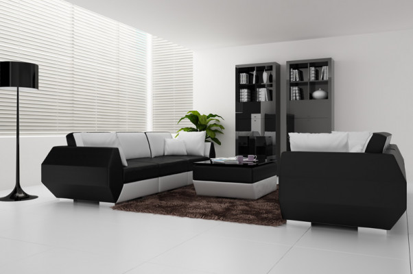 Skórzana sofa Kanapa Zestaw sofowy 3+3 miejsce do siedzenia Ustaw Design Nowoczesny Zestaw Sof USB Nowość