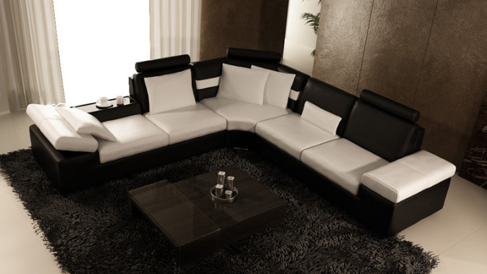 Sofa do salonu skórzana sofa zestaw wypoczynkowy nowoczesna wielofunkcyjna kanapa USB