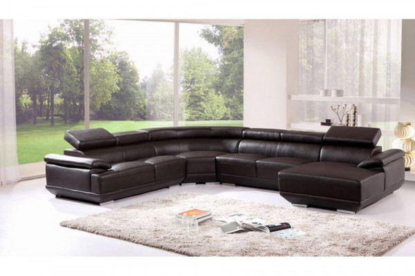 Żywy krajobraz Narożnikowa kanapa Skórzana sofa z USB, Sofa Couch Podkładka Siedziba Narożnik Ustawić