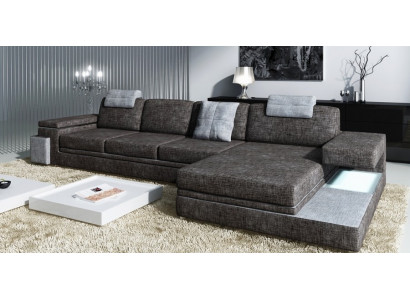 Designerska skórzana sofa sofa z USB Podkładka Żywy krajobraz Narożnik Ustaw Włókienniczy Tachau