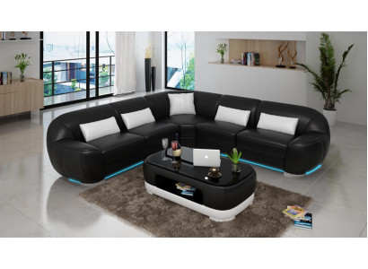 Sofa skórzana Kanapa Żywy krajobraz Narożnikowa kanapa Narożnik Ustawić Nowoczesna Sofa USB na wymiar