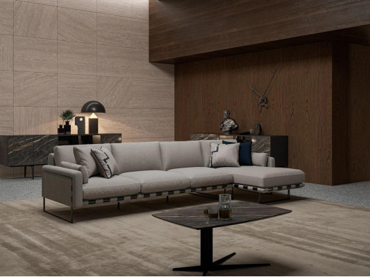 Pokój dzienny Podkładka Włókienniczy sofa tapicerowana w kształcie litery L luksusowe designerskie Meble