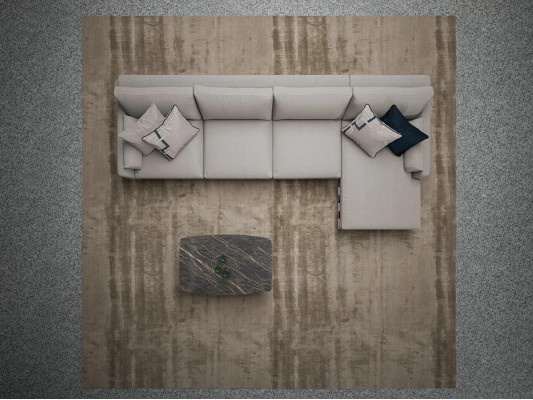 Pokój dzienny Podkładka Włókienniczy sofa tapicerowana w kształcie litery L luksusowe designerskie Meble