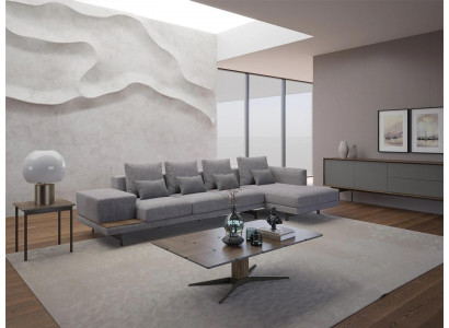 Narożnikowa kanapa Szary Salon Designerski Meble tapicerowane Narożnik Meble Nowe