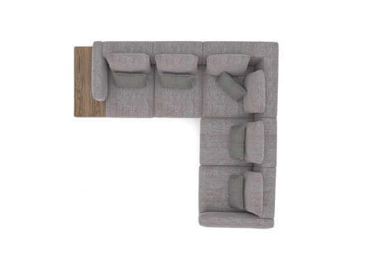 Sofa Kanapa Projektant w kształcie litery L Szara Narożnikowa kanapa Włókienniczy Luksusowe wyposażenie salonu