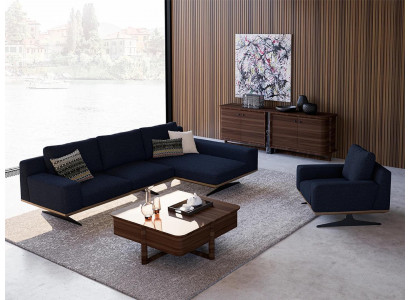 Nowoczesna niebieska Designerska Sofa Tapicerowana Luksusowa Podkładka Włókiennicza