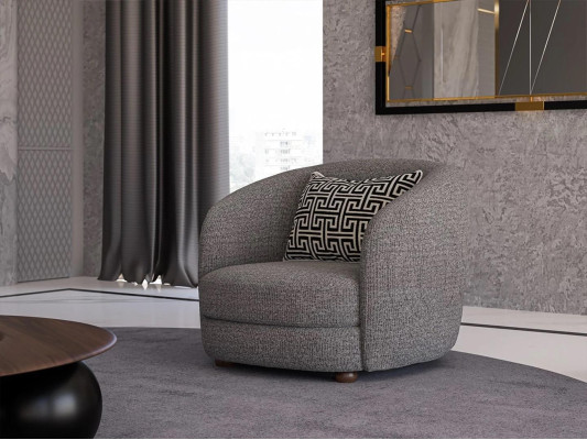 Szare designerskie meble Fotel Meble tapicerowane do salonu Nowe meble Siedziba