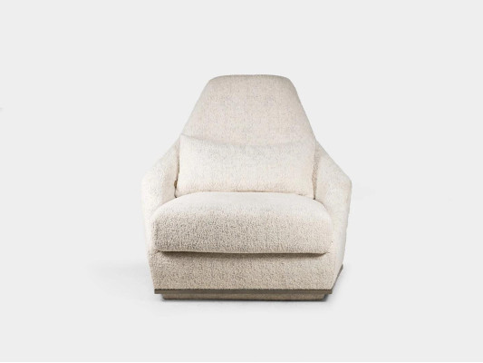 Meble tapicerowane Biały Fotel Luksusowe Siedziba Salon Nowoczesny Design