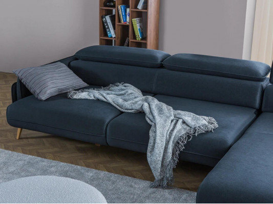Designerskie Sofy do Salonu Meble w kształcie litery L Meble tapicerowane Czarny Narożnikowa kanapa