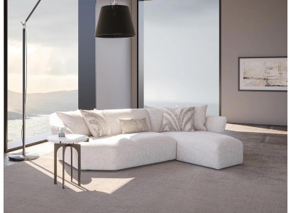 Designerska sofa kanapa Biała wyposażenie salonu Narożnikowa kanapa Meble tapicerowane w kształcie litery L