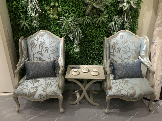 Fotel Materiał Meble Jednomiejscowe Relaks Siedziba Design Kanapa Włókienniczy Fotel do Salonu