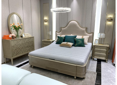 Sypialnia Design Zestaw łóżko Ustawić łóżko 2x Stolik nocny 3-częściowy. Meble kompletne
