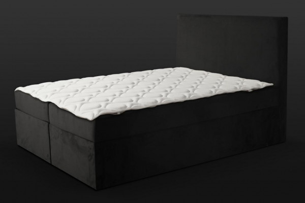 Czarny Podwójne łóżko Klasyczny design mebli do sypialni Elegancki materiał Nowość