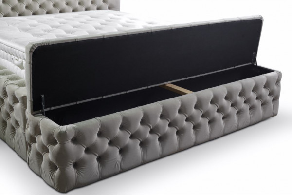 Chesterfield Double Hotel bed Sleep Pokój Skóra Nowoczesne łóżko Podkładka