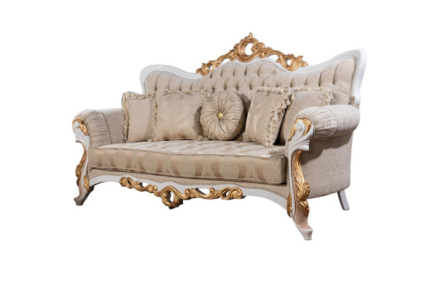 Sofa 3 miejsce do siedzenia Materiał Sofy Trzyosobowe Luksusowy Salon W Stylu Barokowym Kanapa Barokowa
