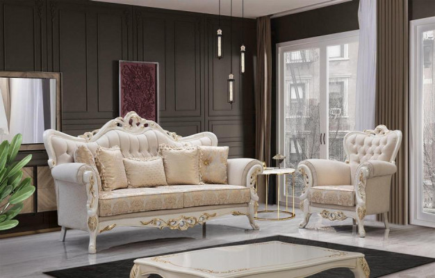 Zestaw sofowy 3+3+1+1 miejsce do siedzenia Set Design Sofa Podkładka Classic Couches