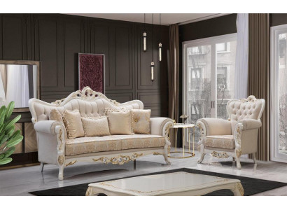 Zestaw sofowy 3+3+1+1 miejsce do siedzenia Set Design Sofa Podkładka Classic Couches