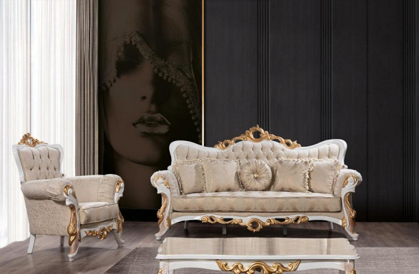 Zestaw sofowy 3311 Siedziba Set Design Sofa Podkładka Kanapy Klasyczny stolik kawowy