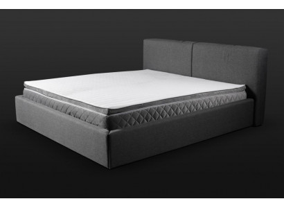 Szare Podwójne łóżko Podkładka do łóżka Podstawa łóżka Design Elegant Material Bed