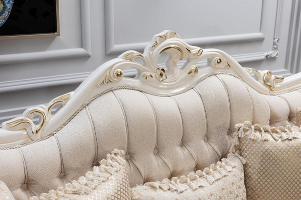 Sofa 3 miejsce do siedzenia Materiał Sofy Trzyosobowe Luksusowy Salon W Stylu Barokowym Kanapa Barokowa