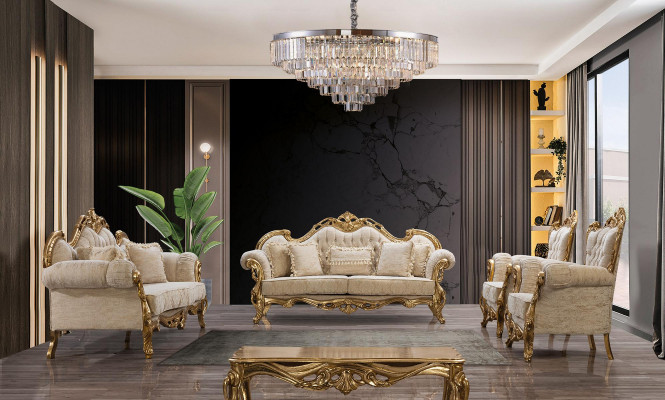 Zestaw sofowy 3311 Siedziba Set Design Sofa Podkładka Kanapy Kanapa Klasyczny Luksus