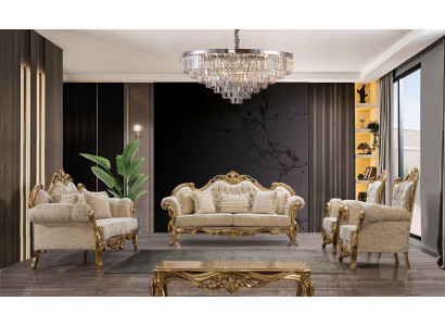 Zestaw sofowy 3311 Siedziba Set Design Sofa Podkładka Kanapy Kanapa Klasyczny Luksus