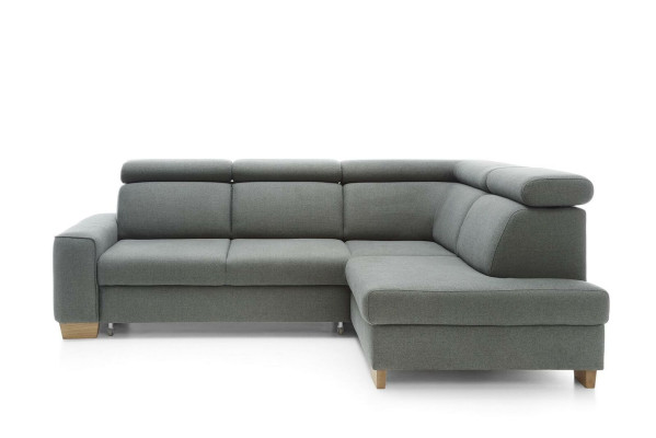 Nowoczesna sofa narożnikowa kanapa tapicerowana tkaniną sofa rozkładana zamów podkładkę