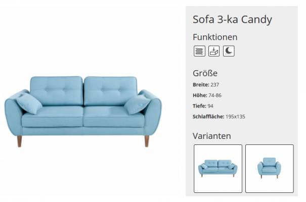 3 miejsce siedzące sofa rozkładana Funkcja łóżka biuro salon kanapa sofa