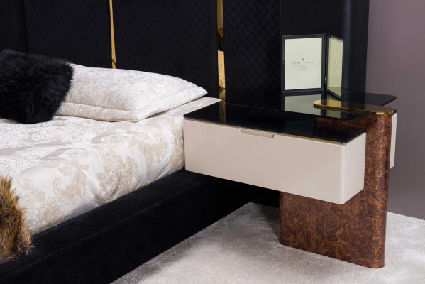 Nowoczesny Zestaw Sypialnia Łóżko 2x Szafki nocne Design Meble 3 szt