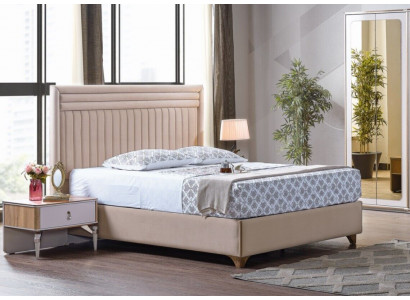 Nowoczesny Zestaw Sypialnia Łóżko + 2x Szafki nocne Design Meble 3 szt. Nowa UE
